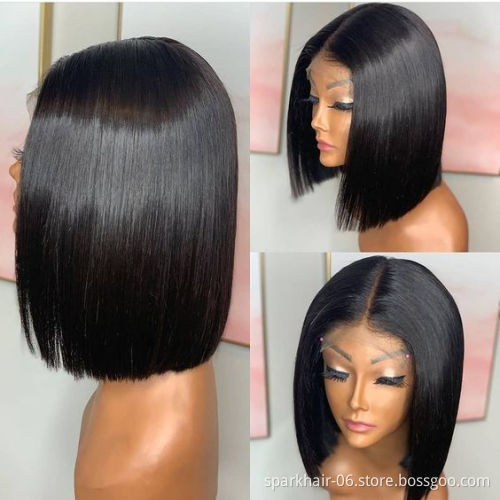 Wholesale Transparent HD Full Lace Bob Wigs Human Hair Lace Front Wigs For Black Women Brazilian Virgin Human Hair Wigs